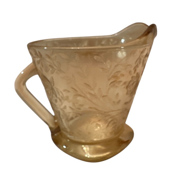 Hazel Atlas Other - Vtg Elegant Hazel Atlas Poppy Florentine #2 Creamer Amber Color